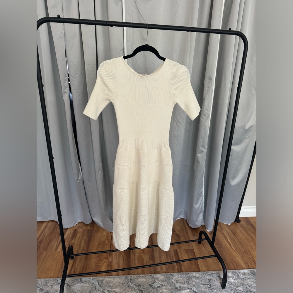 St John crochet detail sweater dress